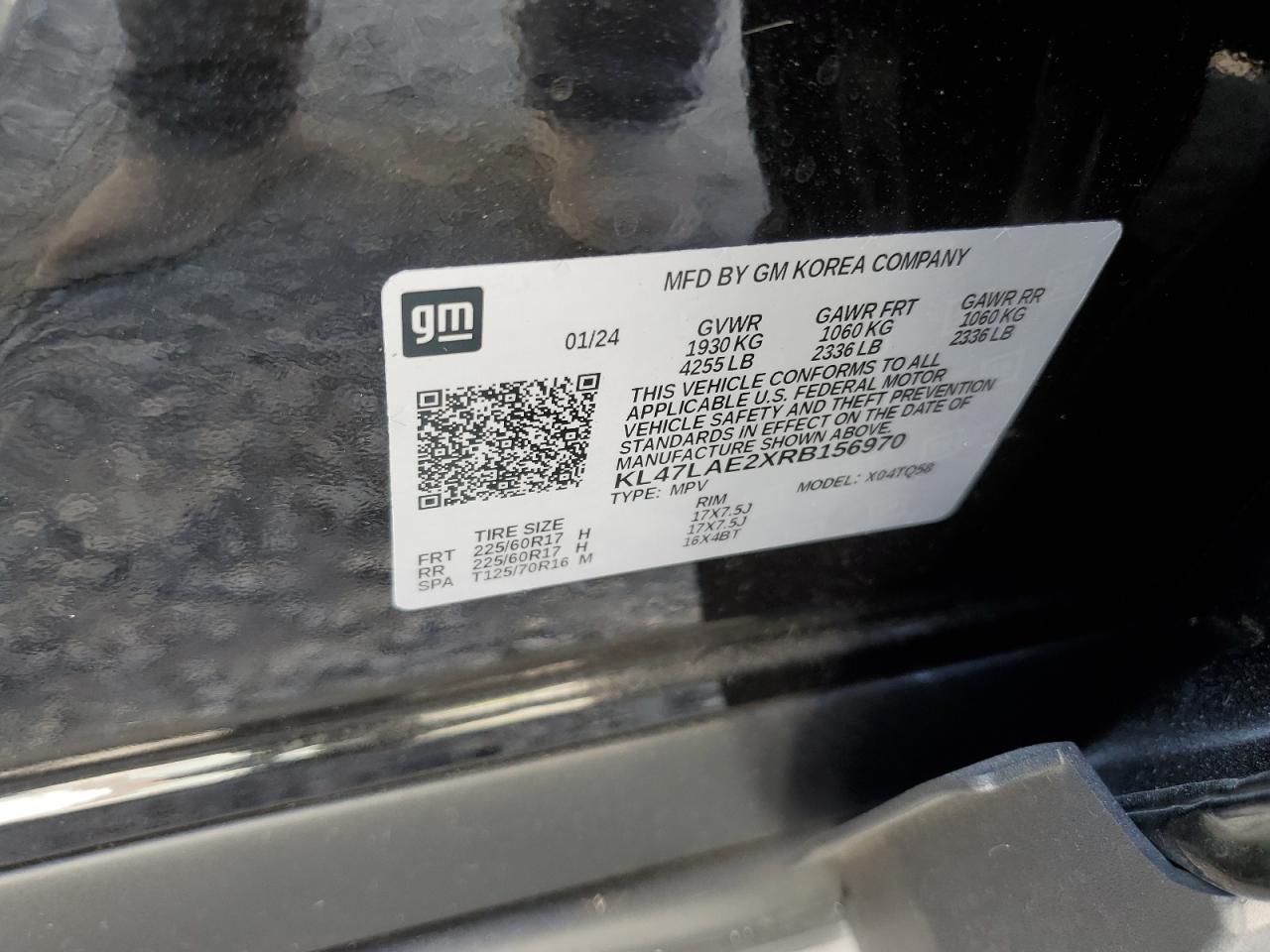 2024 Buick Envista Preferred VIN: KL47LAE2XRB156970 Lot: 59372065