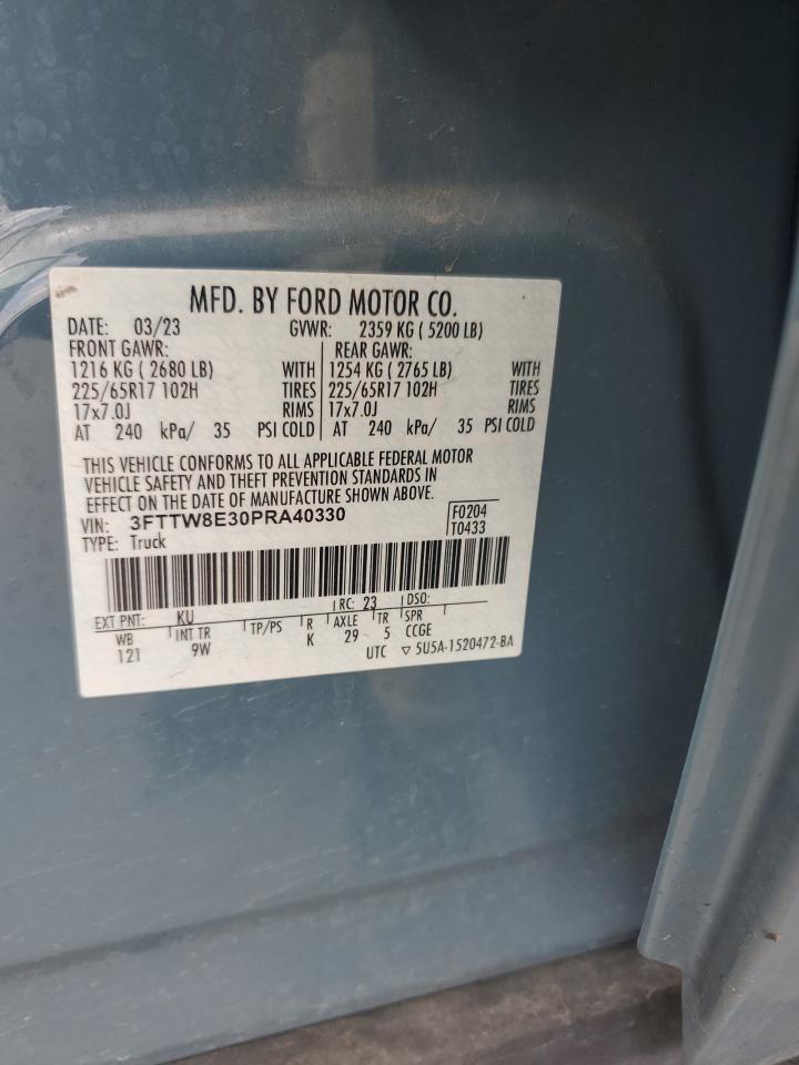 2023 Ford Maverick Xl VIN: 3FTTW8E30PRA40330 Lot: 60242465