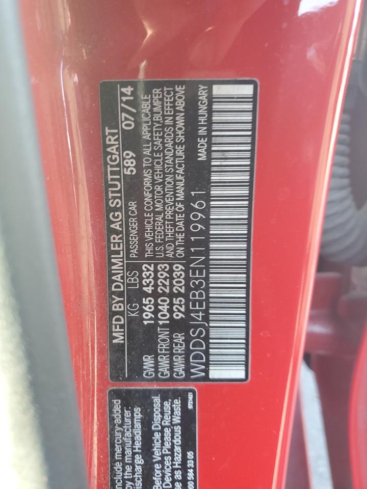 2014 Mercedes-Benz Cla 250 VIN: WDDSJ4EB3EN119961 Lot: 61975675