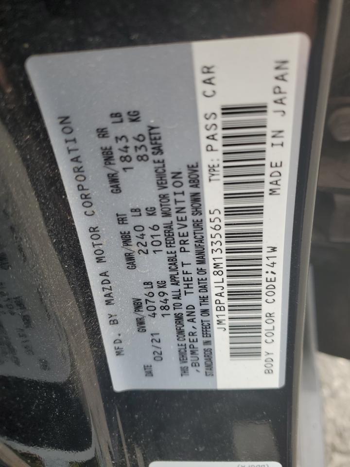 2021 Mazda 3 VIN: JM1BPAJL8M1335655 Lot: 59903305