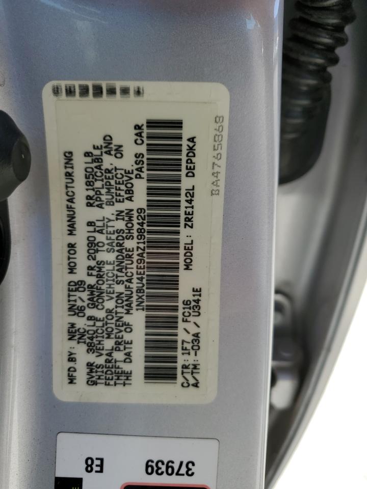 2010 Toyota Corolla Base VIN: 1NXBU4EE9AZ344084 Lot: 62904315