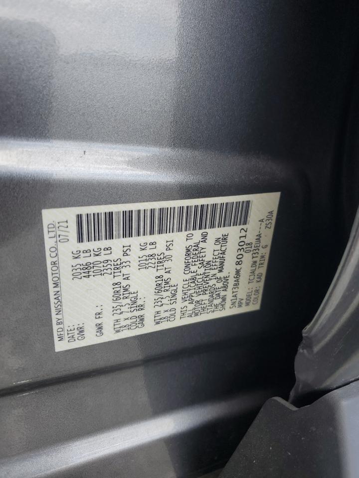 2021 Nissan Rogue Sv VIN: 5N1AT3BA6MC803012 Lot: 62926765
