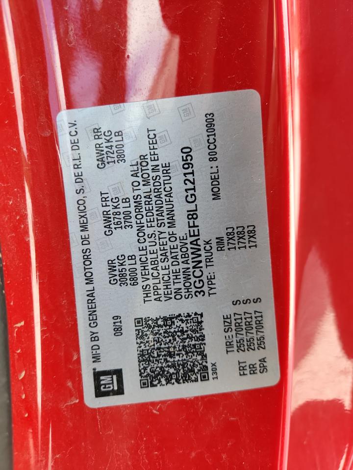 CHEVROLET ALL Models 2020 VIN 3GCNWAEF8LG121950 фото 12