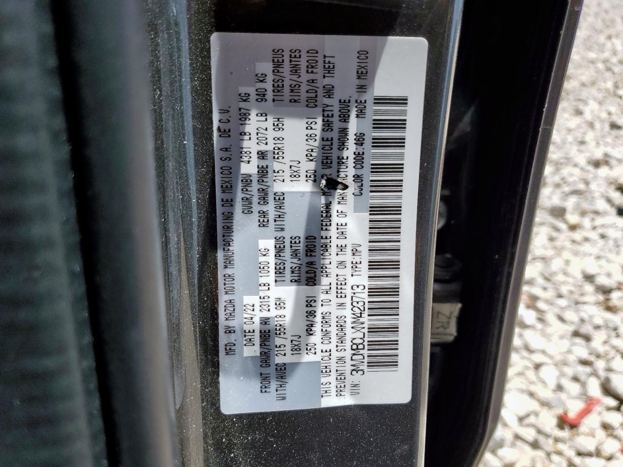 2022 Mazda Cx-30 Preferred VIN: 3MVDMBCLXNM423713 Lot: 62259555
