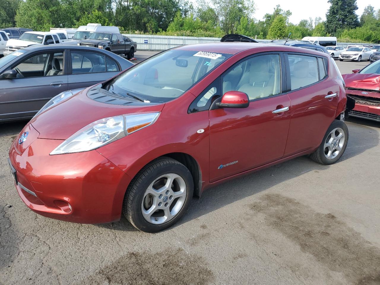 2012 Nissan Leaf Sv იყიდება Portland-ში, OR - Rear End