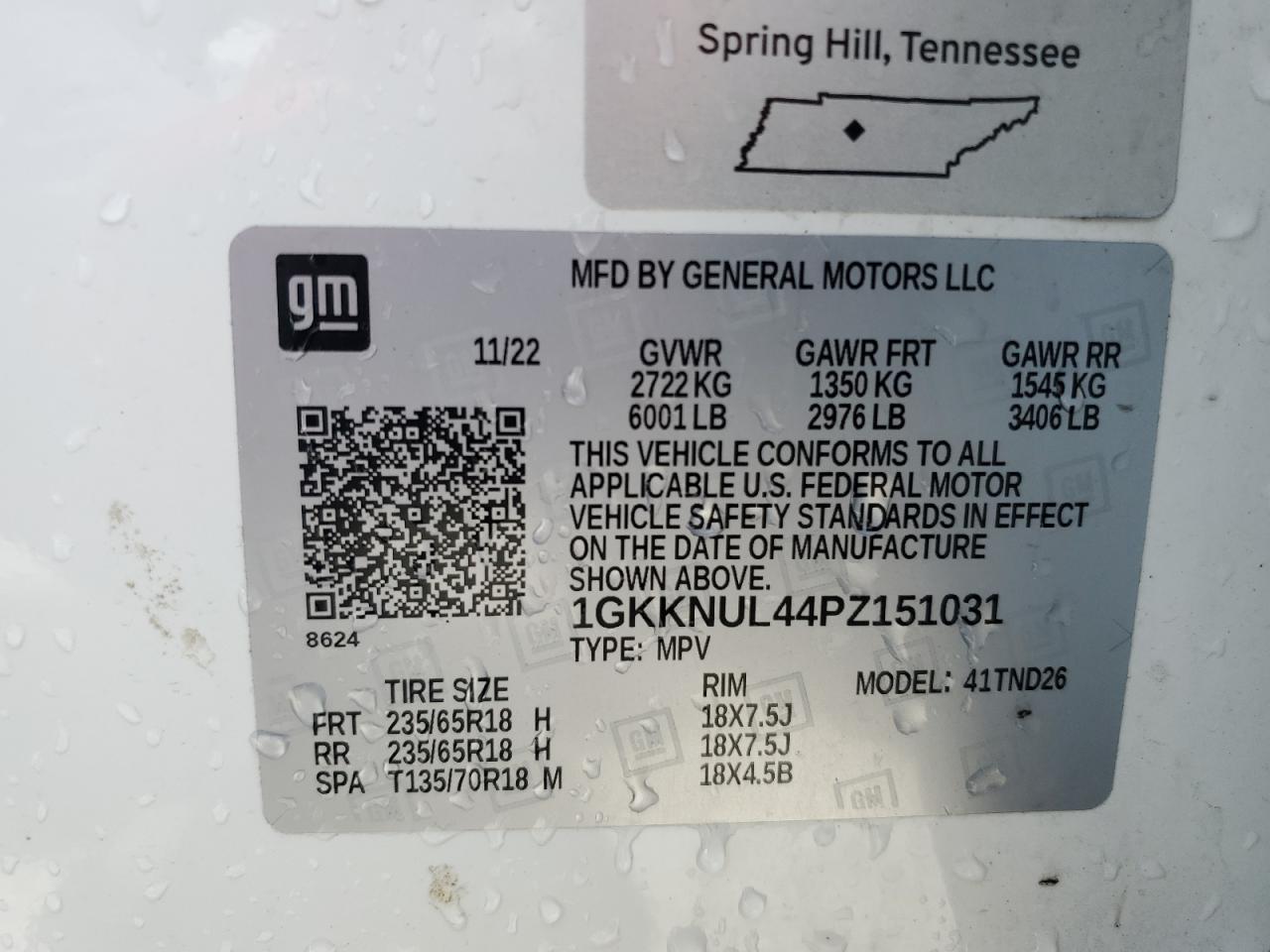 GMC ACADIA 2023 VIN 1GKKNUL44PZ151031 photo 13