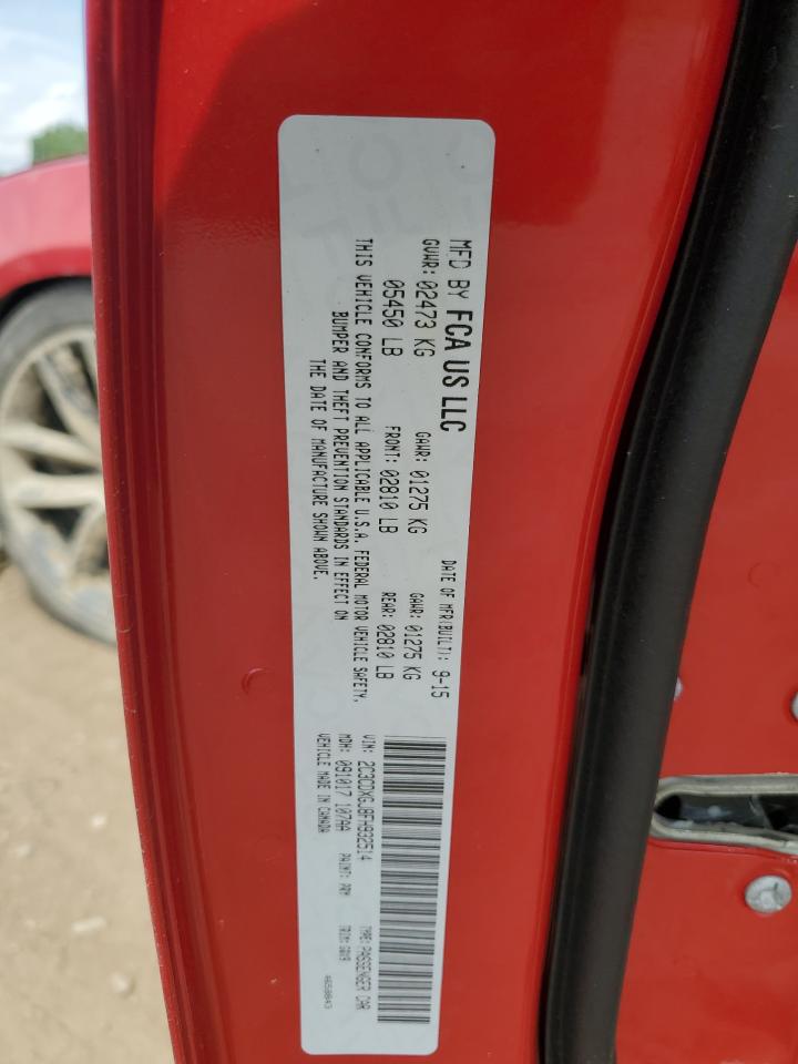 2015 Dodge Charger R/T Scat Pack VIN: 2C3CDXGJ8FH932514 Lot: 62933985