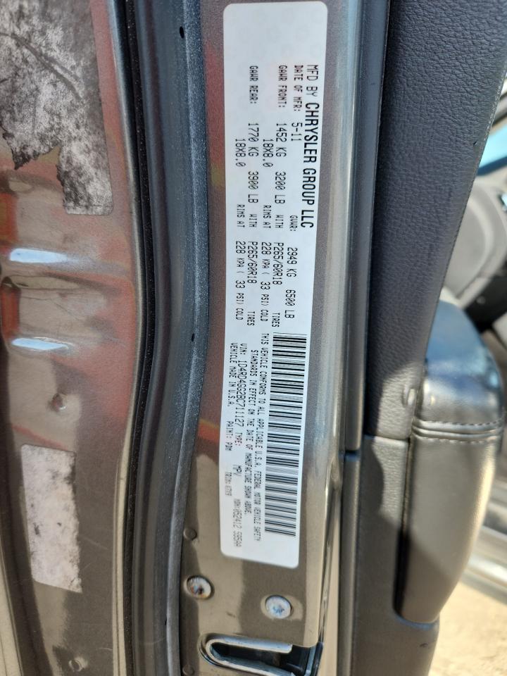 2011 Dodge Durango Crew VIN: 1D4RD4GG2BC711127 Lot: 62646845
