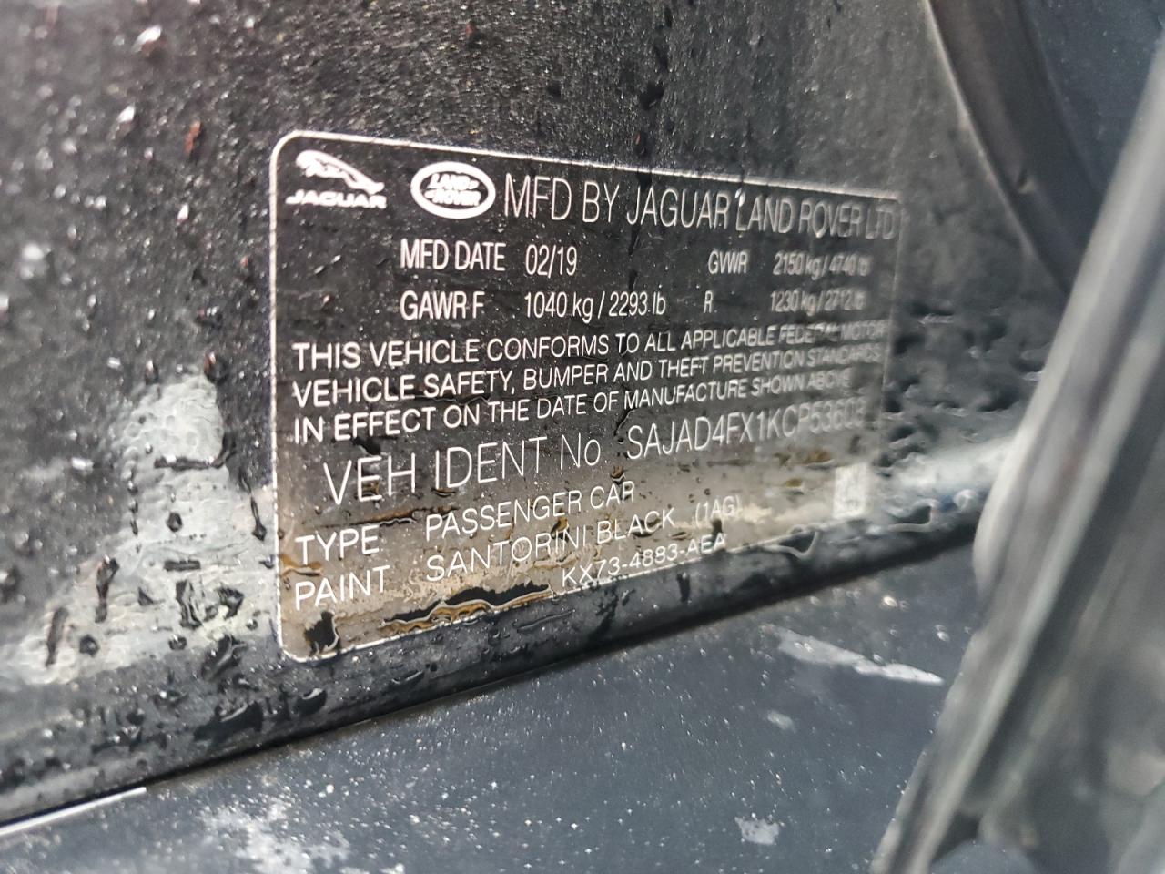 2019 Jaguar Xe Premium VIN: SAJAD4FX1KCP53608 Lot: 59365945