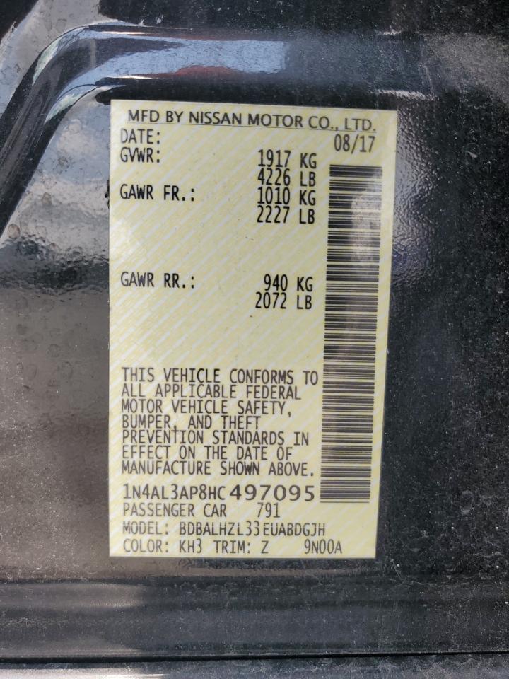 2017 Nissan Altima 2.5 VIN: 1N4AL3AP8HC497095 Lot: 59886475