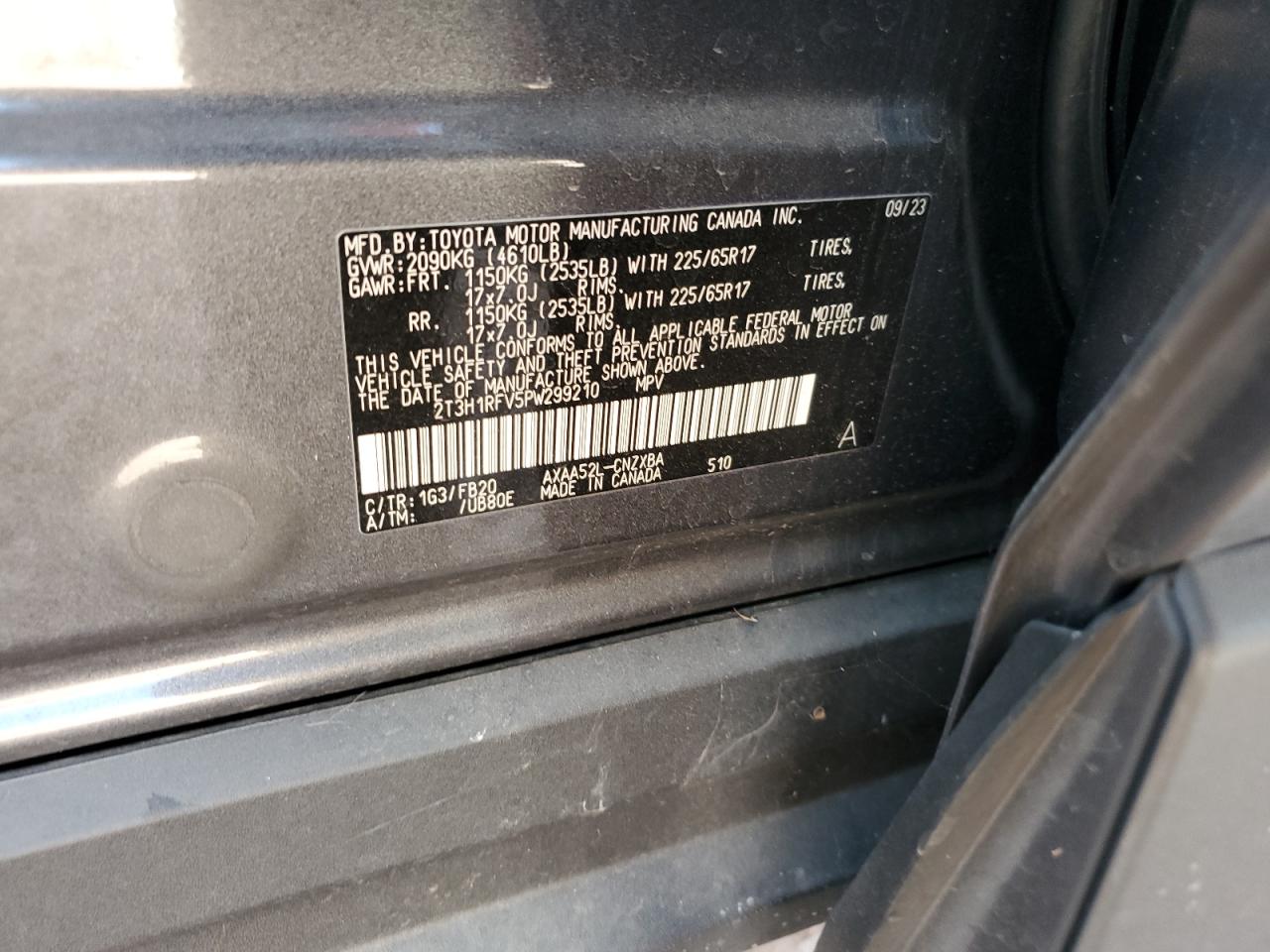 TOYOTA RAV4 2023 VIN 2T3H1RFV5PW299210 zdjęcie 14