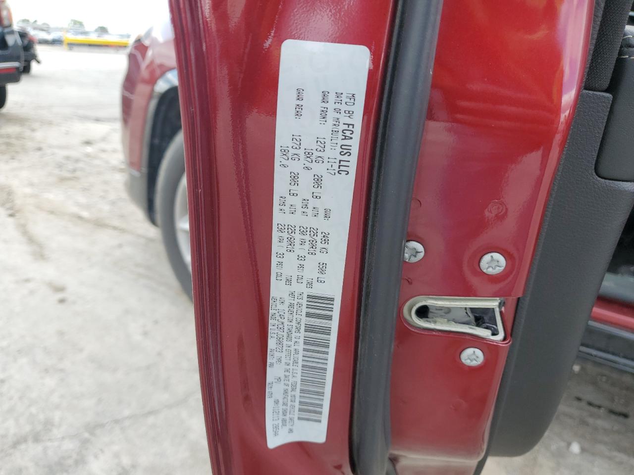 2018 Jeep Cherokee Latitude VIN: 1C4PJMCB7JD608723 Lot: 90417755