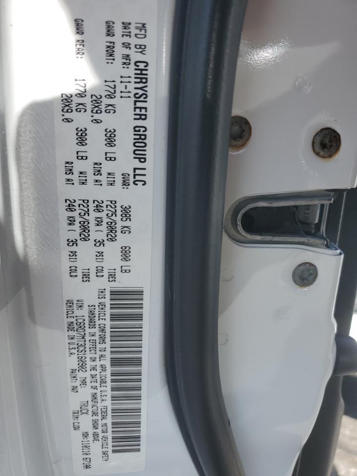 2012 Dodge Ram 1500 Sport VIN: 1C6RD7MT3CS160902 Lot: 62908065
