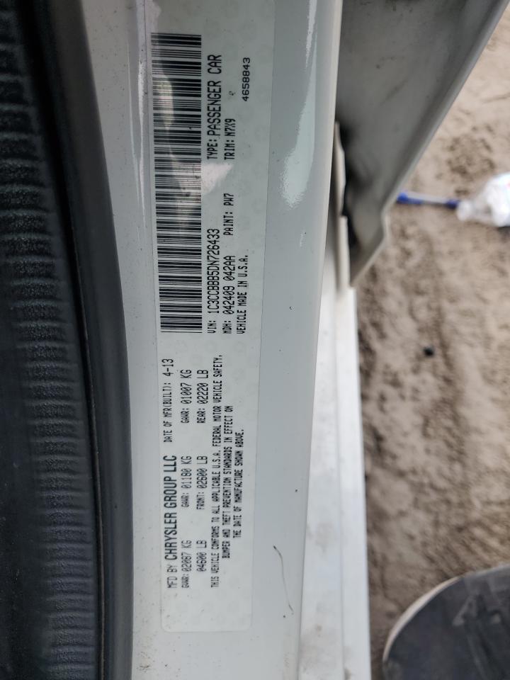 2013 Chrysler 200 Touring VIN: 1C3CCBBB5DN726433 Lot: 60270275