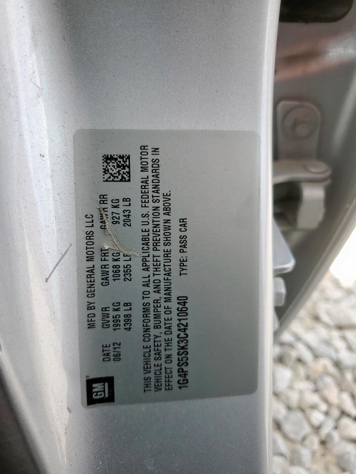 2012 Buick Verano VIN: 1G4PS5SK3C4210640 Lot: 61138405