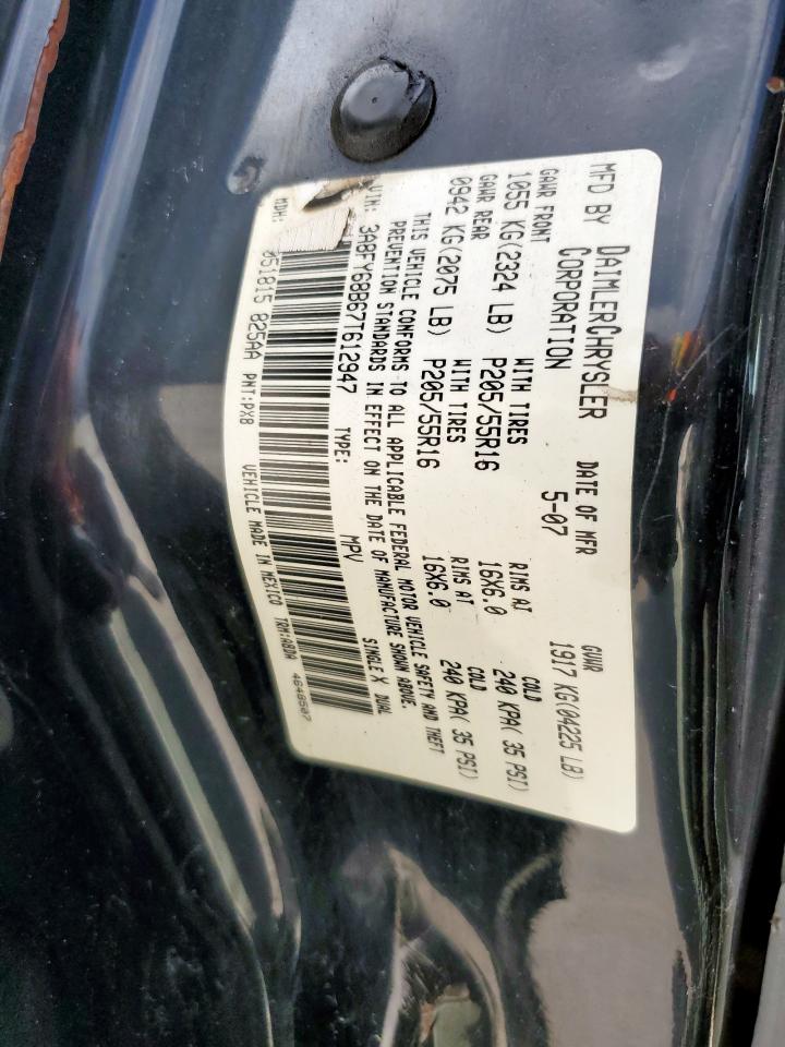 2007 Chrysler Pt Cruiser Limited VIN: 3A8FY68B67T612947 Lot: 62524415