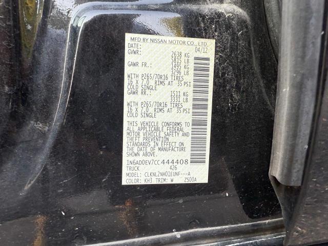 2012 NISSAN FRONTIER S  