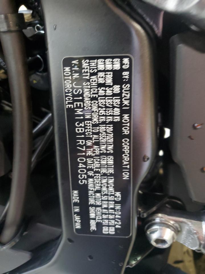 2024 Suzuki Gsx800 F VIN: JS1EM13B1R7104055 Lot: 59982005