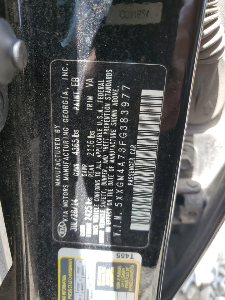 2015 Kia Optima Lx VIN: 5XXGM4A73FG383977 Lot: 62992285