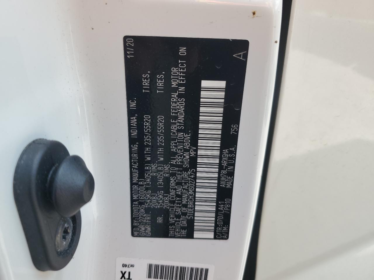 2021 Toyota Highlander Hybrid Platinum VIN: 5TDEBRCH3MS027475 Lot: 62011465