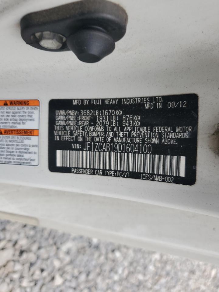 2013 Subaru Brz 2.0 Premium VIN: JF1ZCAB19D1604100 Lot: 62520215