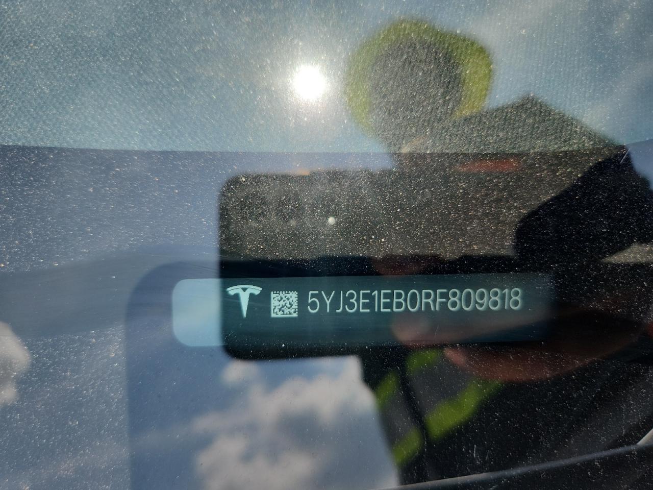 2024 Tesla Model 3 VIN: 5YJ3E1EB0RF809818 Lot: 61768955