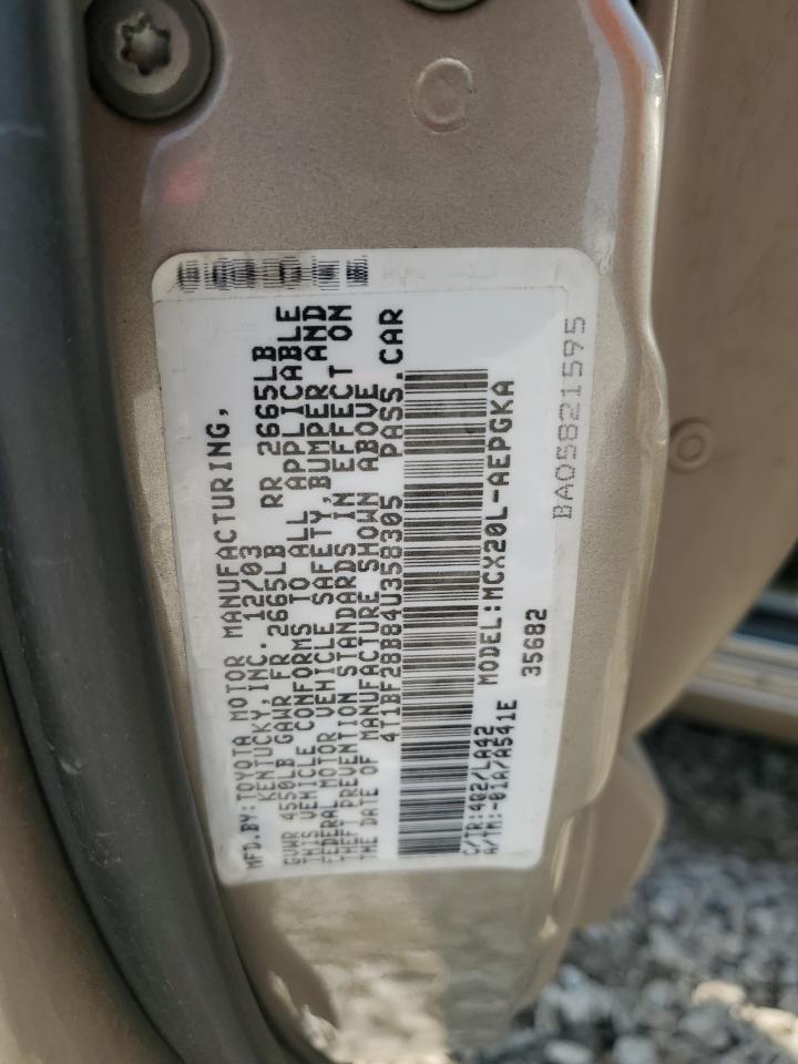 2004 Toyota Avalon Xl VIN: 4T1BF28B84U358305 Lot: 60914445
