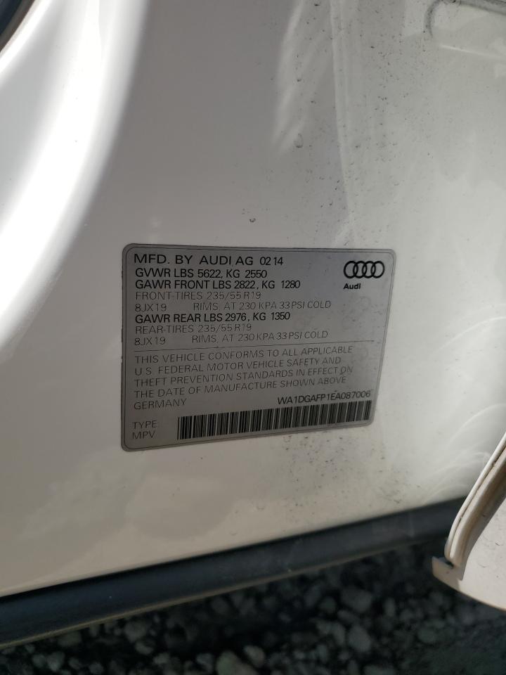 2014 Audi Q5 Premium Plus VIN: WA1DGAFP1EA087006 Lot: 62254395