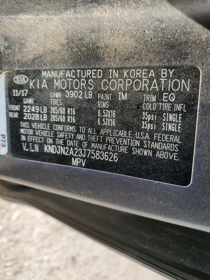 KIA SOUL 2018 VIN KNDJN2A23J7583626 photo 13