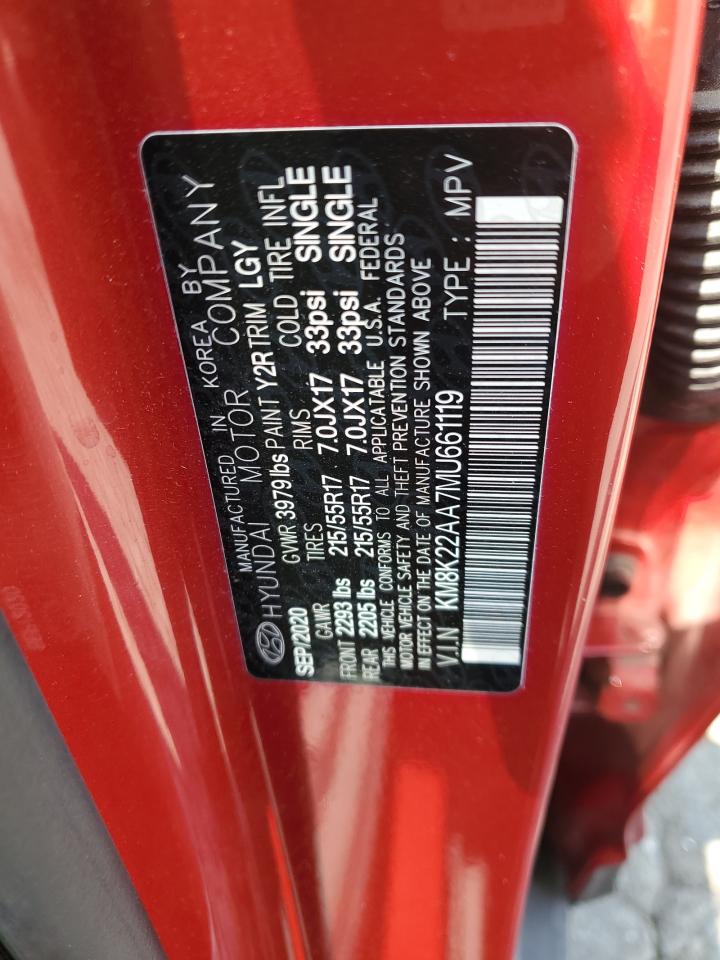 2021 Hyundai Kona Sel VIN: KM8K22AA7MU661119 Lot: 62237675