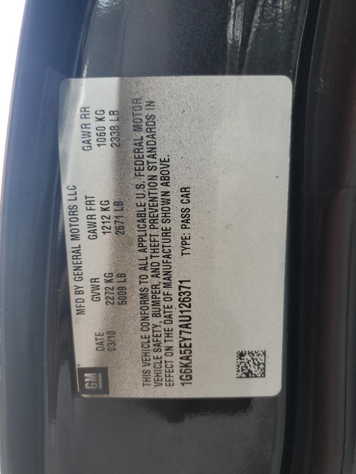 2010 Cadillac Dts VIN: 1G6KA5EY7AU126371 Lot: 63182545