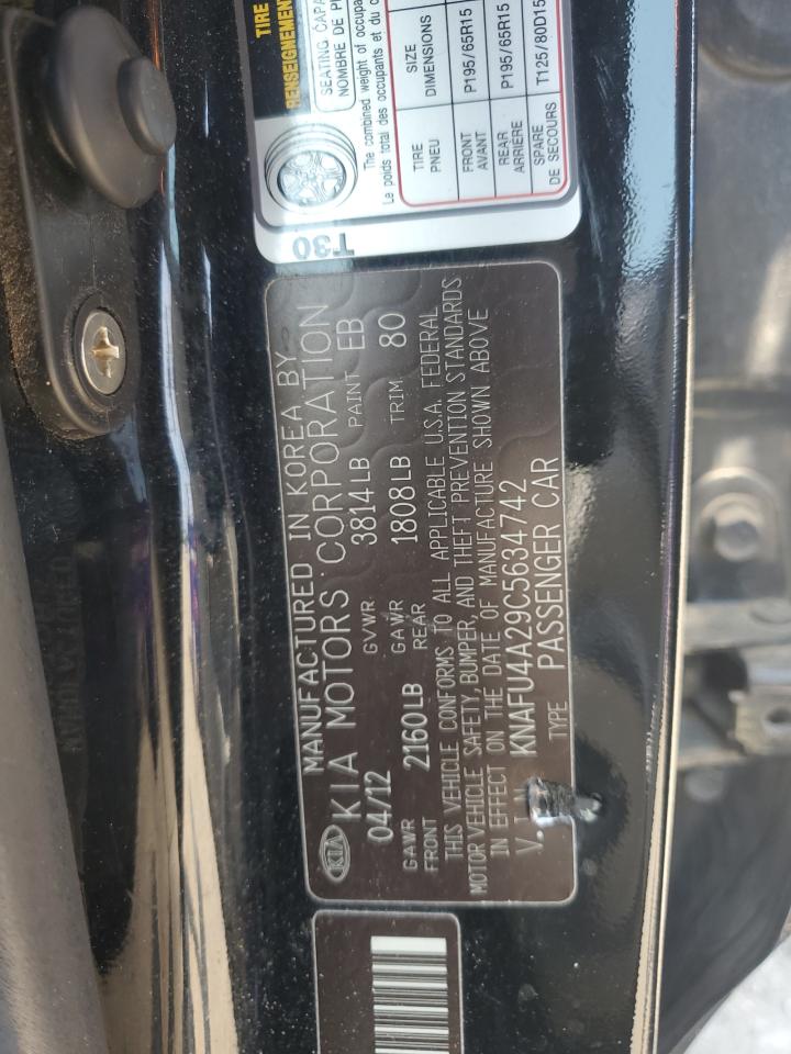 2012 Kia Forte Ex VIN: KNAFU4A29C5634742 Lot: 60200415