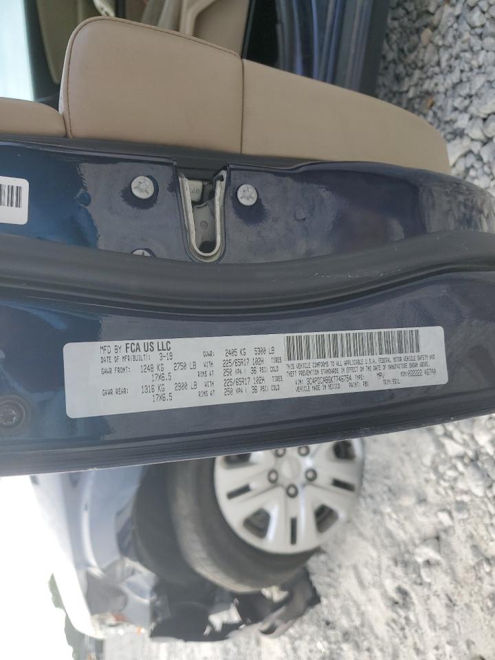 2019 Dodge Journey Se VIN: 3C4PDCAB6KT746754 Lot: 61874135