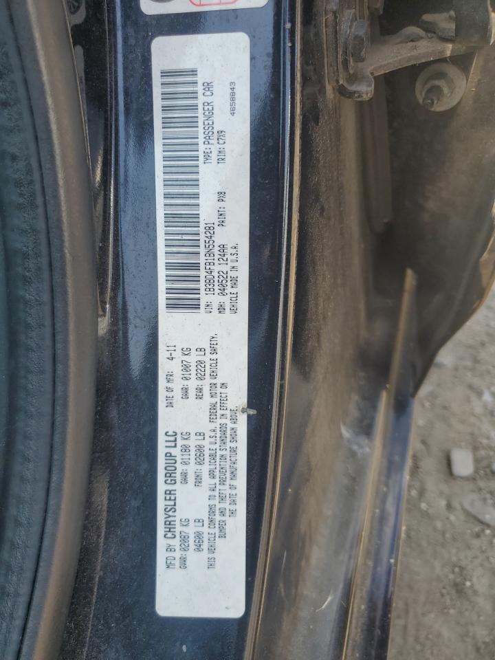 2011 Dodge Avenger Express VIN: 1B3BD4FB1BN554281 Lot: 62062325