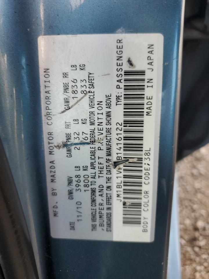 2011 Mazda 3 I VIN: JM1BL1VFXB1416122 Lot: 62945175