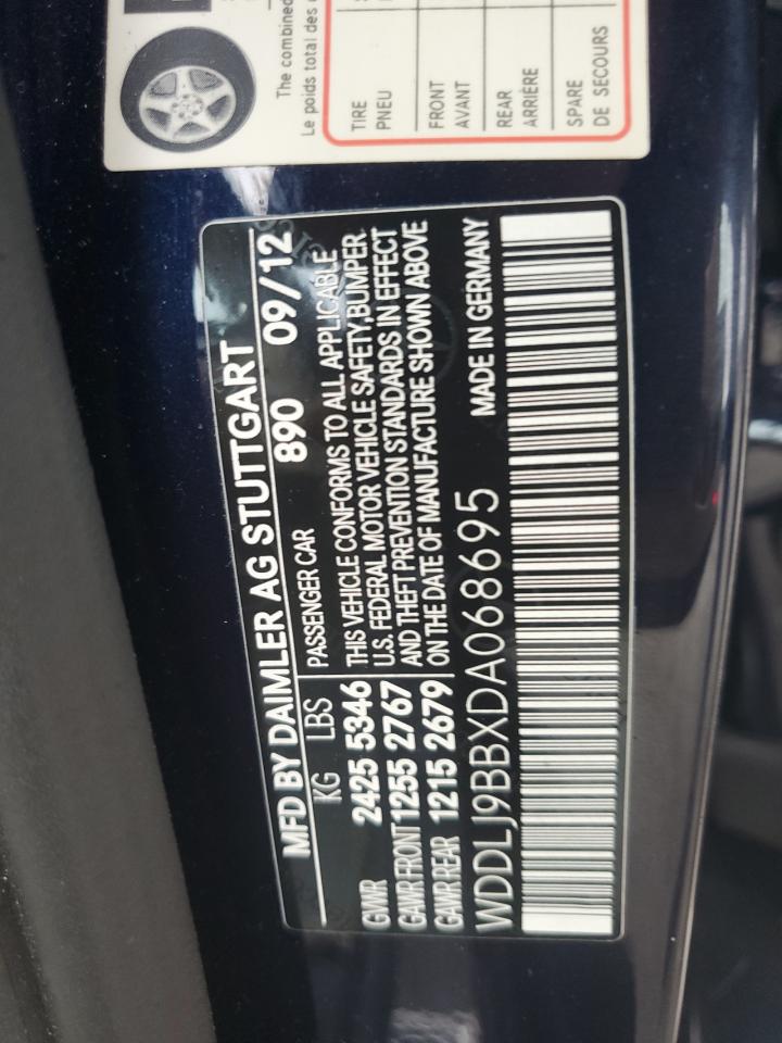 2013 Mercedes-Benz Cls 550 4Matic VIN: WDDLJ9BBXDA068695 Lot: 62539305