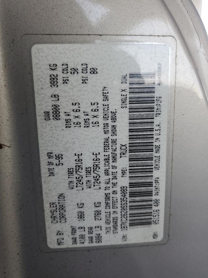 1995 Dodge Ram 2500 VIN: 1B7KC26Z0SS354089 Lot: 61842475