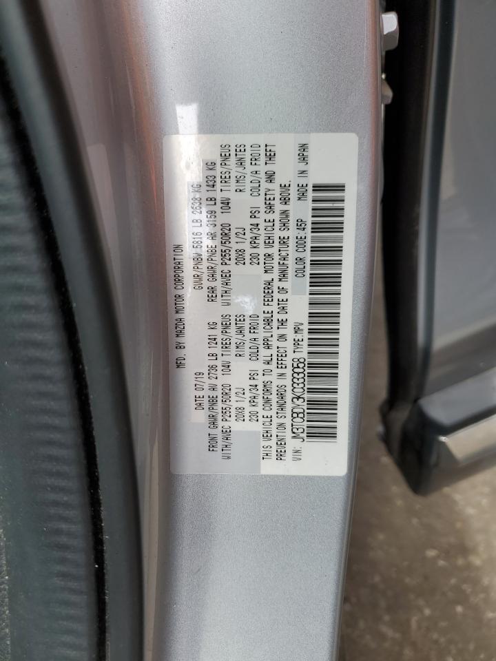 2019 Mazda Cx-9 Grand Touring VIN: JM3TCBDY3K0333058 Lot: 59750265