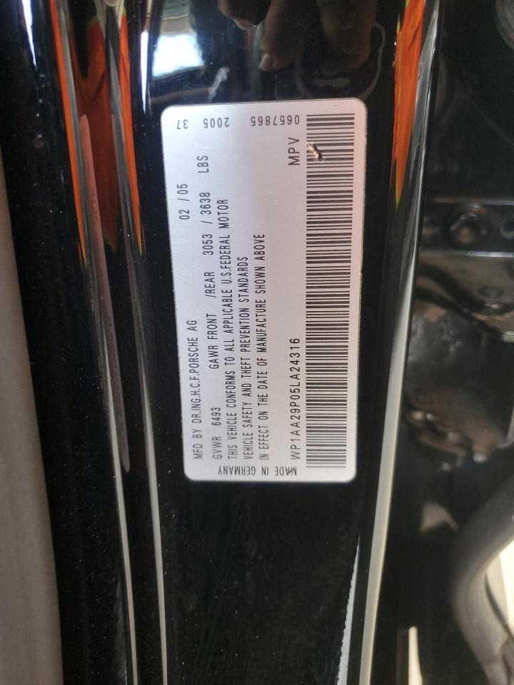2005 Porsche Cayenne VIN: WP1AA29P05LA24316 Lot: 60522815