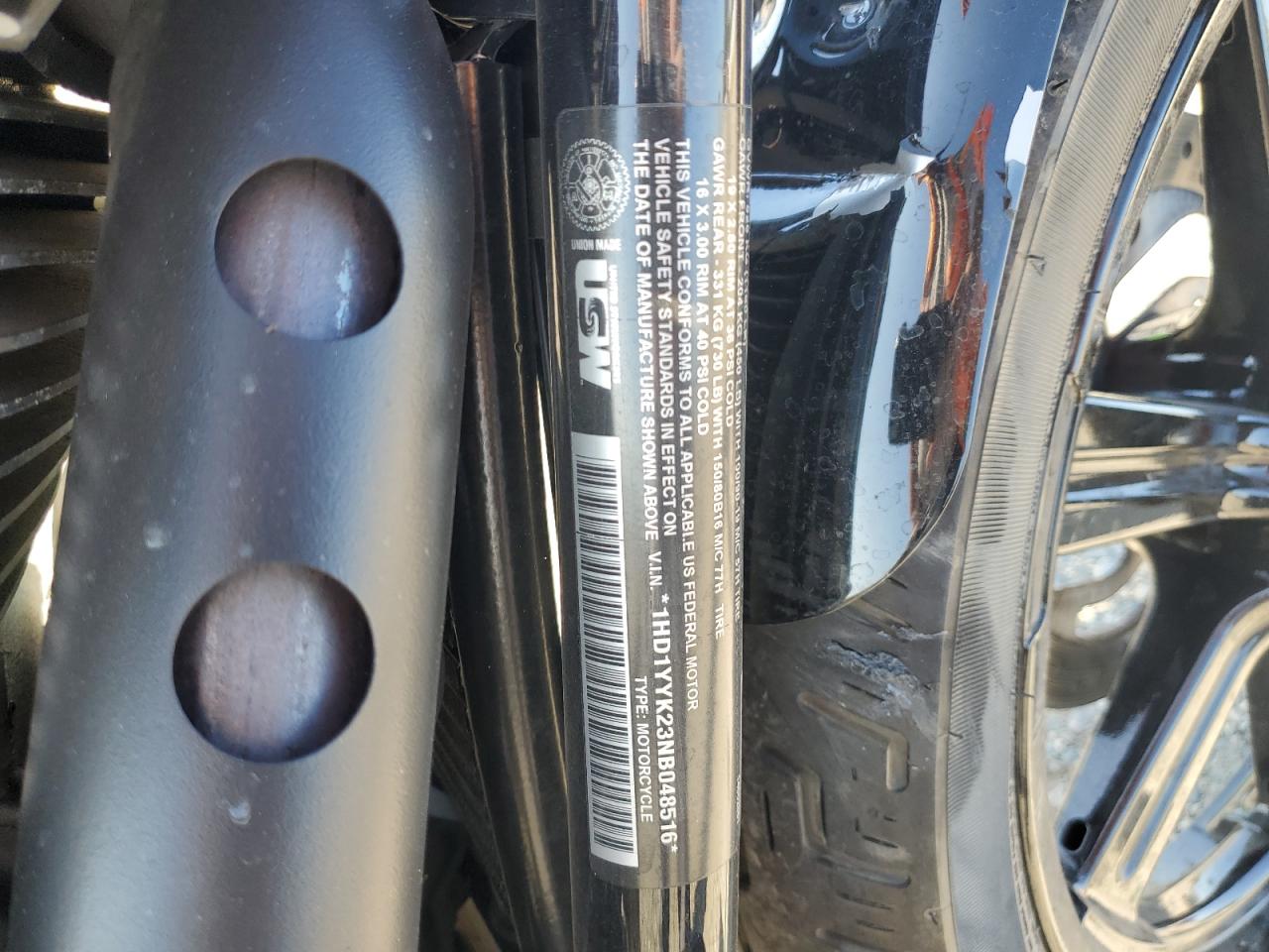 2022 Harley-Davidson Fxbbs VIN: 1HD1YYK23NB048516 Lot: 62535095
