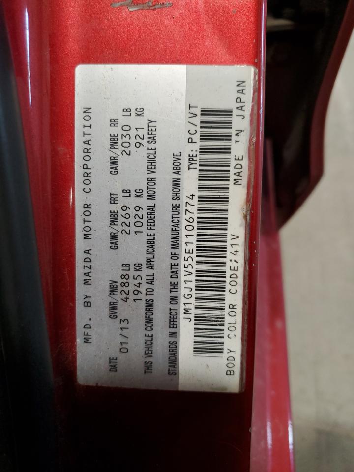 2014 Mazda 6 Touring VIN: JM1GJ1V55E1106774 Lot: 61978665