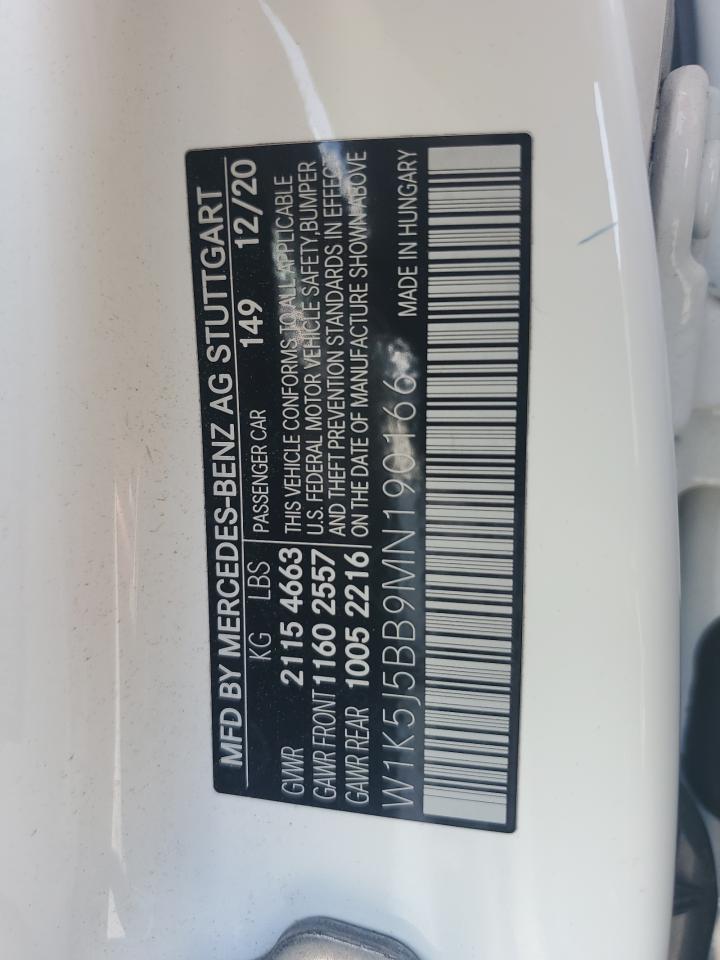 2021 Mercedes-Benz Cla Amg 35 4Matic VIN: W1K5J5BB9MN190166 Lot: 62142585