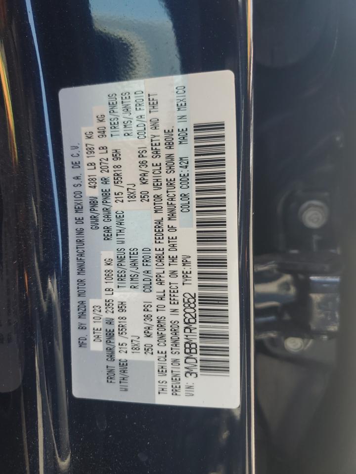 2024 Mazda Cx-30 Select VIN: 3MVDMBBM1RM620852 Lot: 62821655