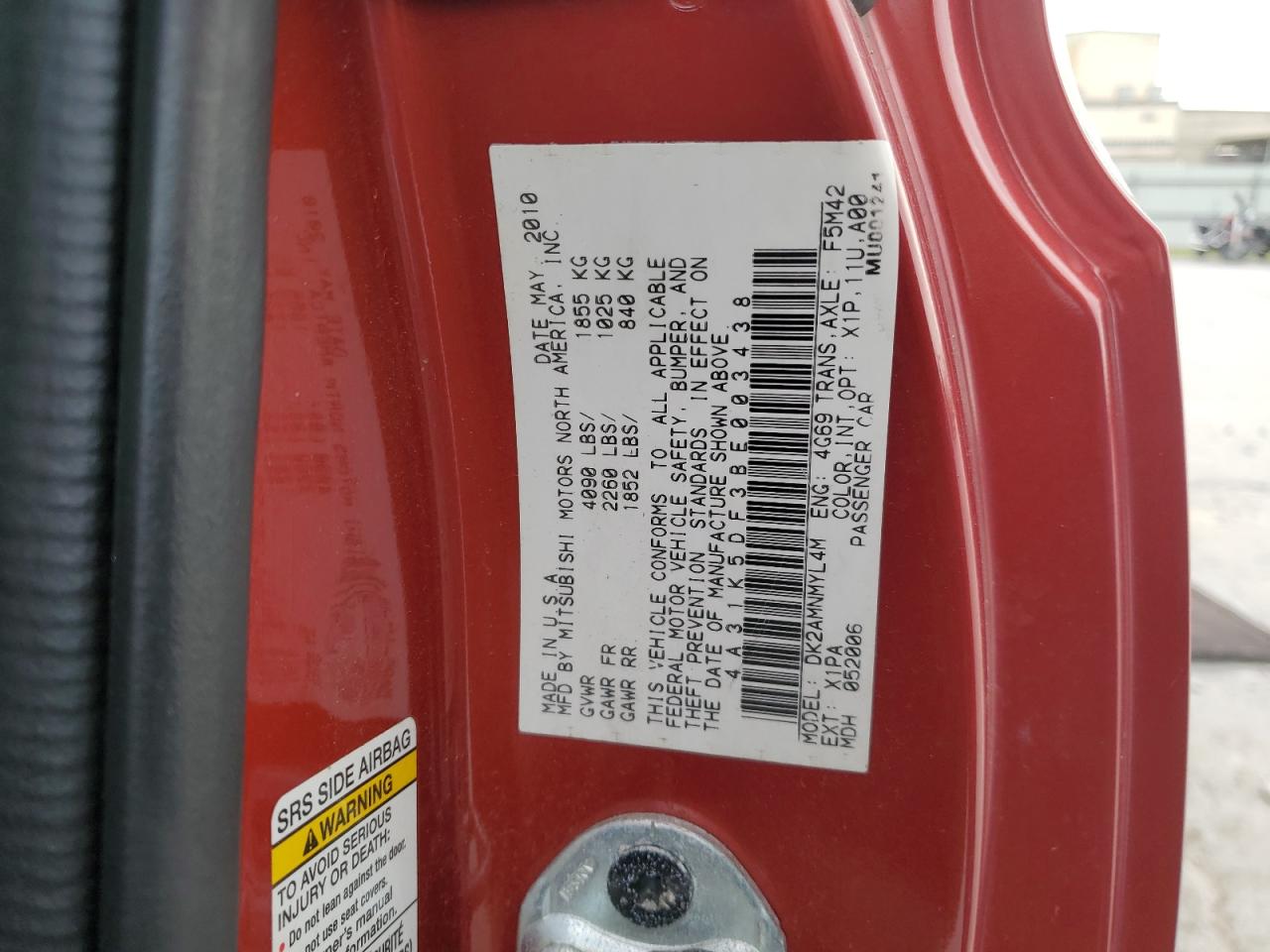 2011 Mitsubishi Eclipse Gs Sport VIN: 4A31K5DF3BE003438 Lot: 62751935