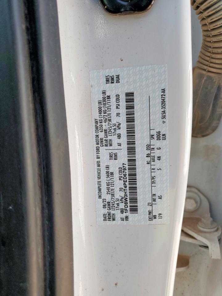 2023 Ford F350 Super Duty VIN: 1FD8W3HT4PED67977 Lot: 69138905