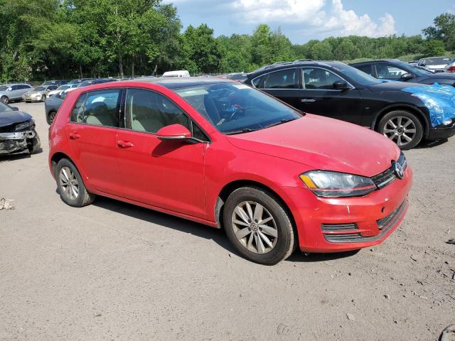 Hatchbacks VOLKSWAGEN GOLF 2015 Czerwony