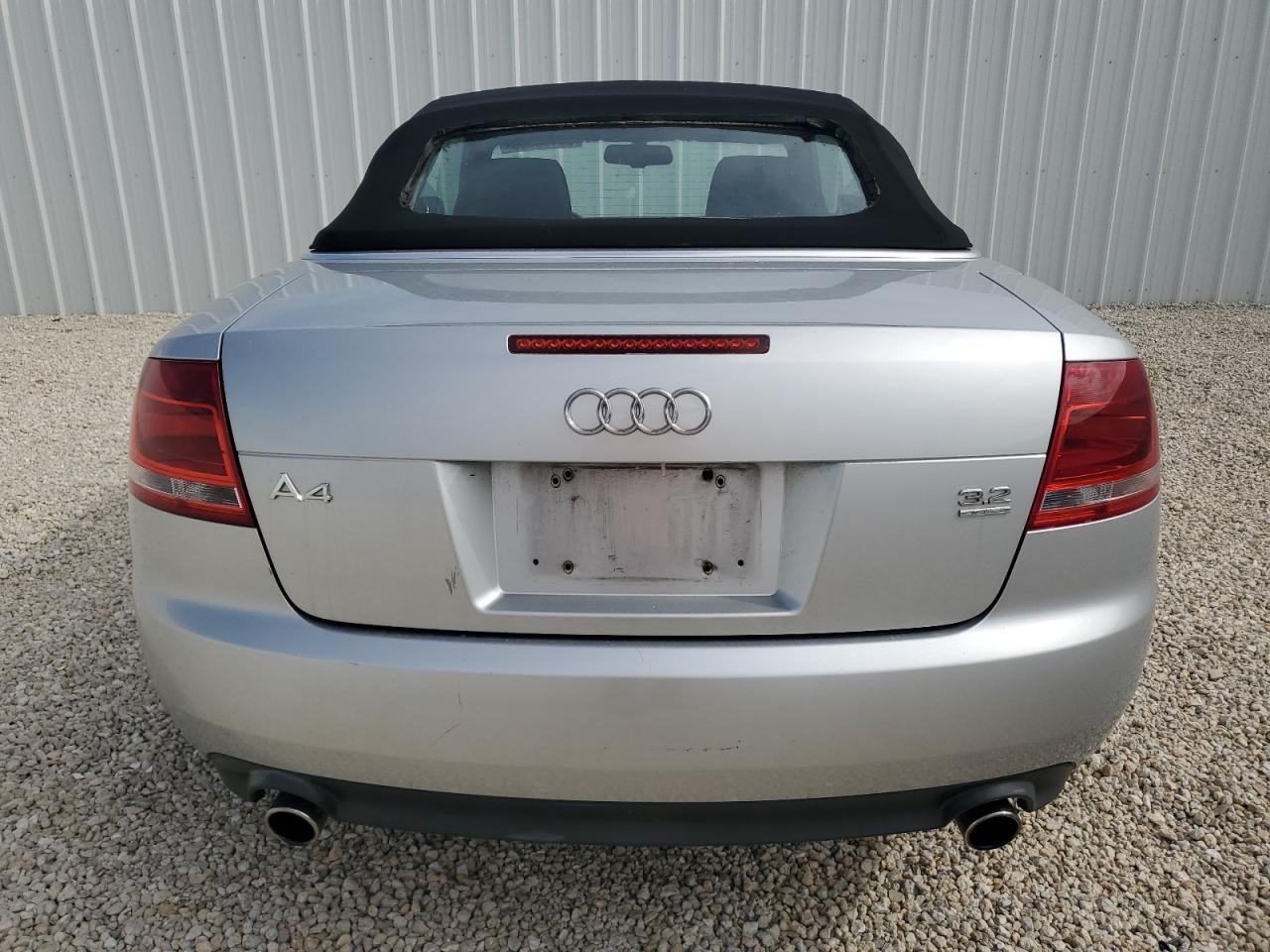 2008 Audi A4 3.2 Cabriolet Quattro VIN: WAUDH48H58K010483 Lot: 63190505