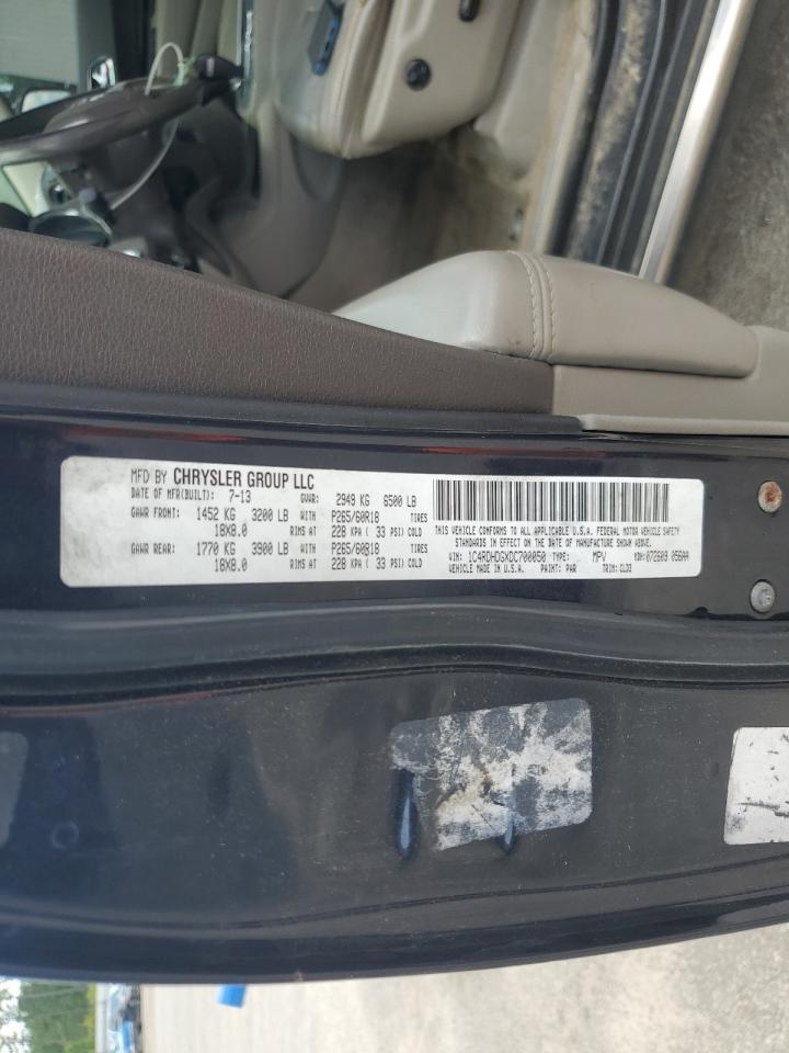 2013 Dodge Durango Crew VIN: 1C4RDHDGXDC700050 Lot: 62743555