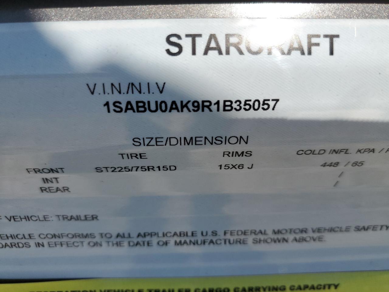 STARCRAFT ALL Models 2024 VIN 1SABU0AK9R1B35057 фото 10