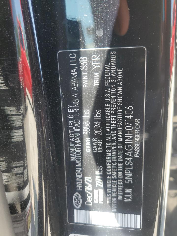 2022 Hyundai Elantra Sel VIN: 5NPLS4AG1NH071406 Lot: 61712985